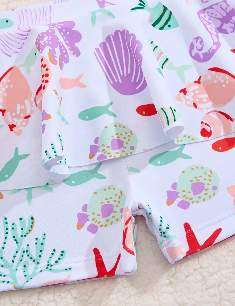 Printed Split Swimsuit - Image 3