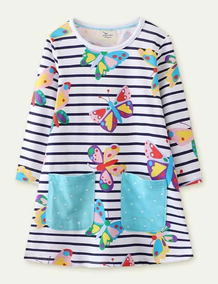 Easter Bunny Appliqué Long Sleeve Dress - Image 5