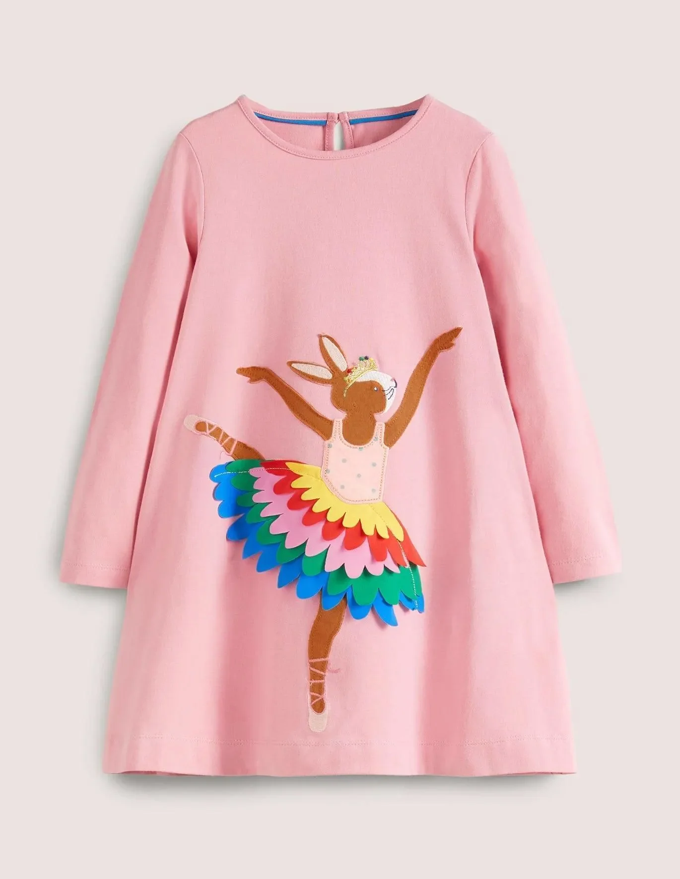Easter Bunny Appliqué Long Sleeve Dress - Image 7