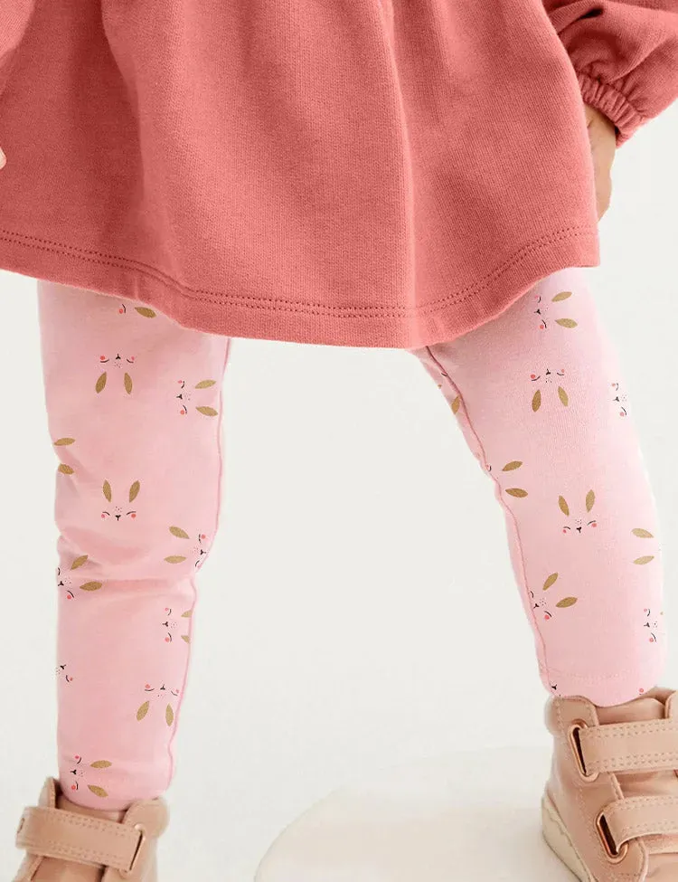 Rabbit Embroidered Sweatshirt Dress Set - Image 3