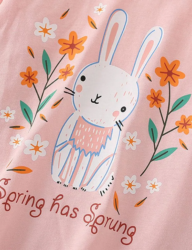 Rabbit Printed Round Neck Sweatshirt - Image 3