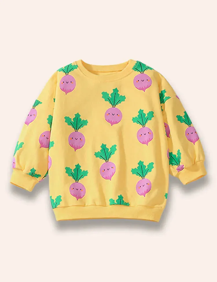 Radish Printed Sweatshirt Set - Image 2