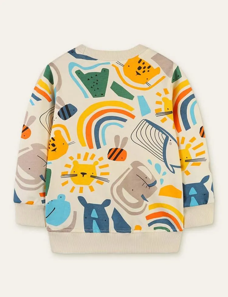 Rainbow Animal Full Printed Sweatshirt - Image 2