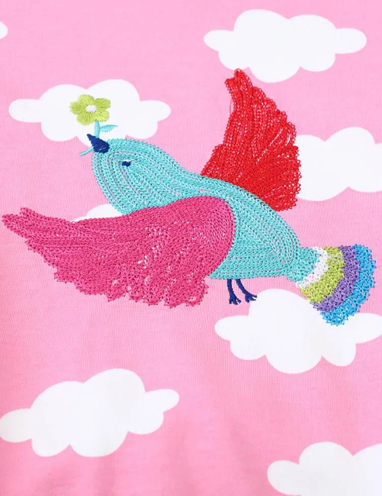 Rainbow Bird Embroidered Sweatshirt - Image 2