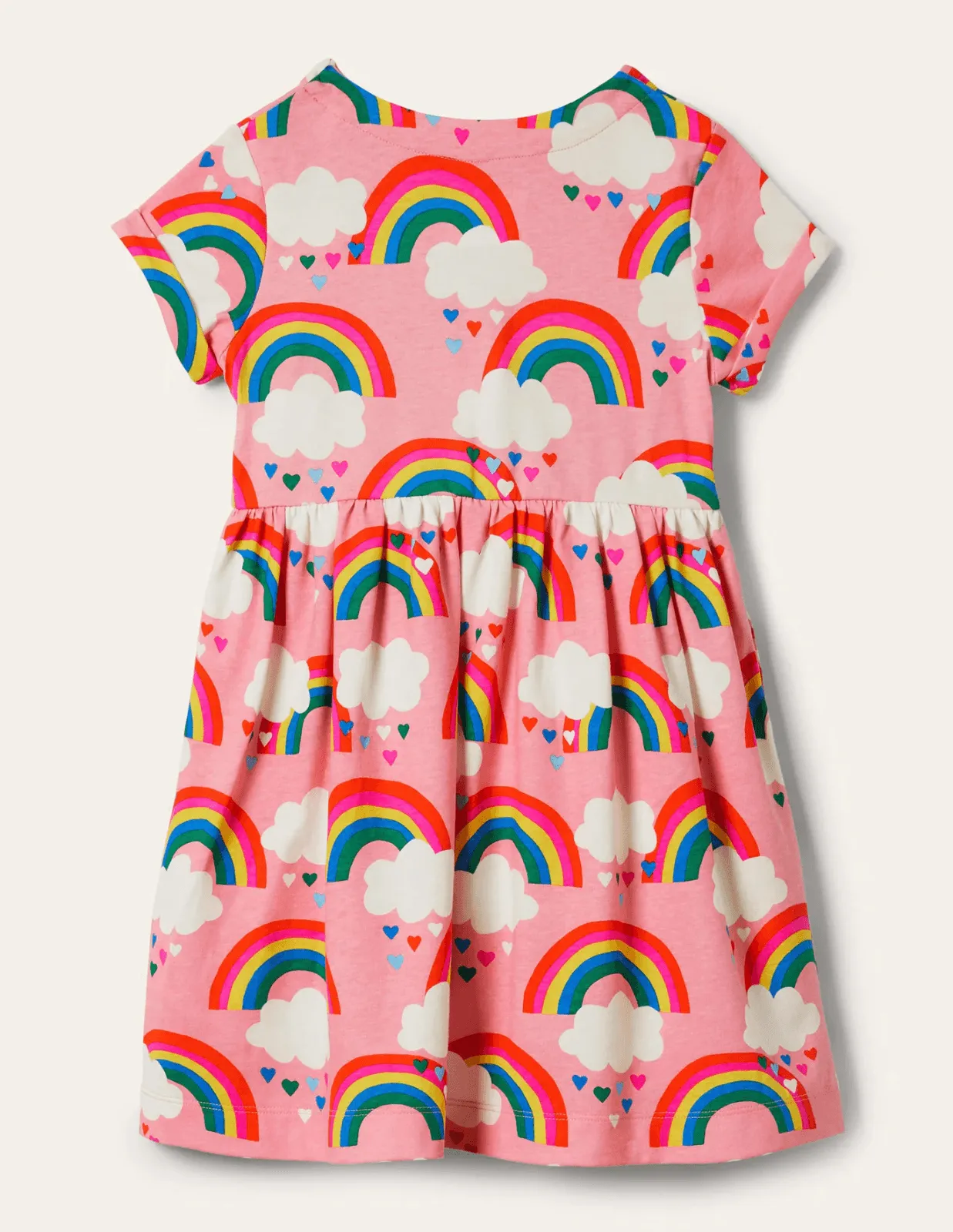 Rainbow Cloud Pattern Knitted Dress - Image 2