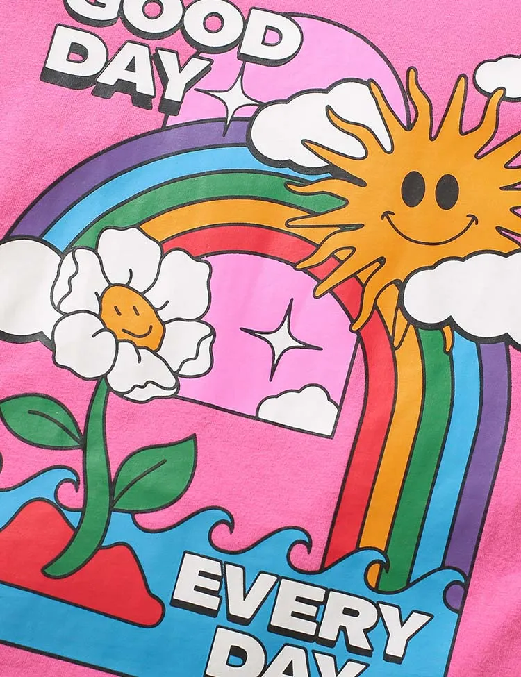 Rainbow Good Day Printed T-Shirt Set - Image 2