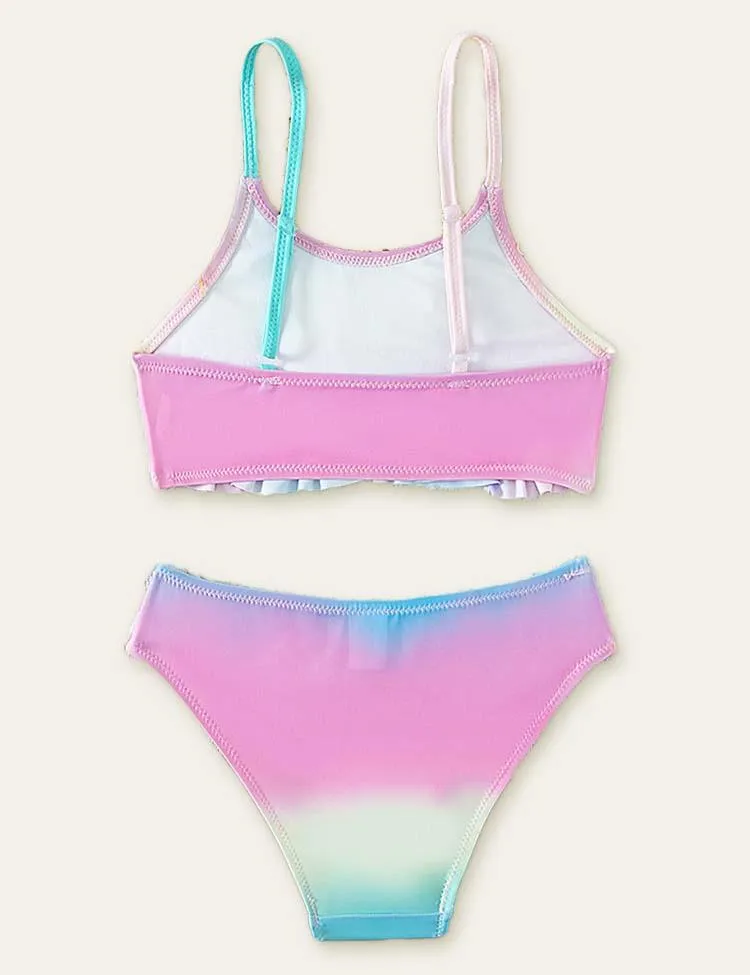 Rainbow Gradient Color Swimsuit - Image 2