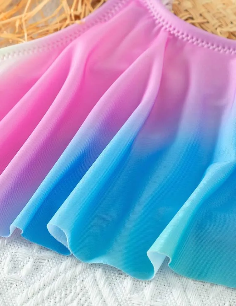 Rainbow Gradient Color Swimsuit - Image 3