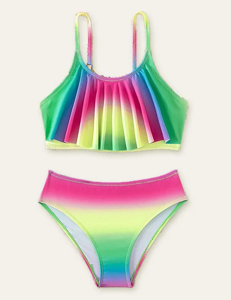Rainbow Gradient Color Swimsuit - Image 4