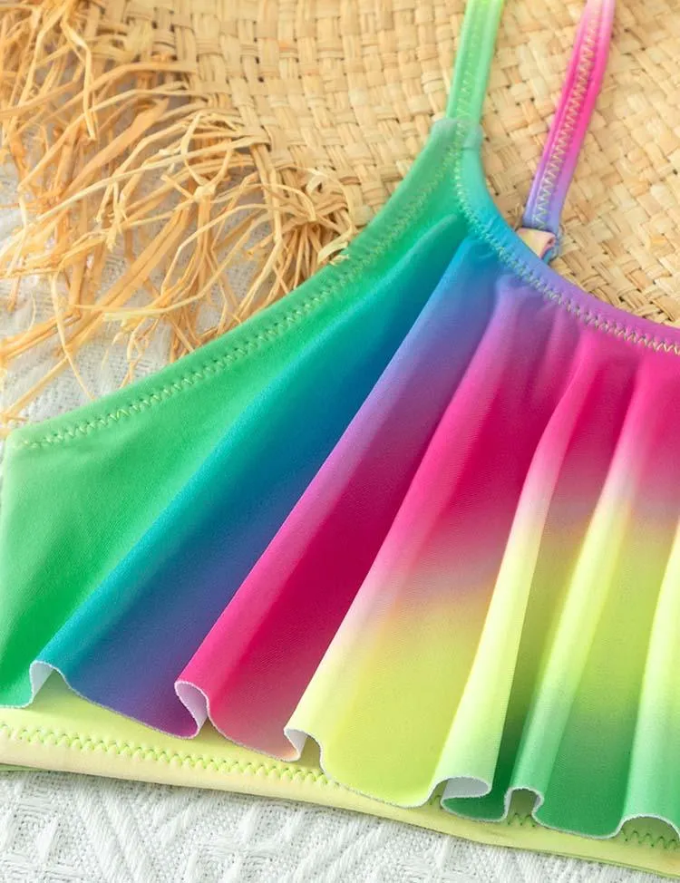 Rainbow Gradient Color Swimsuit - Image 5
