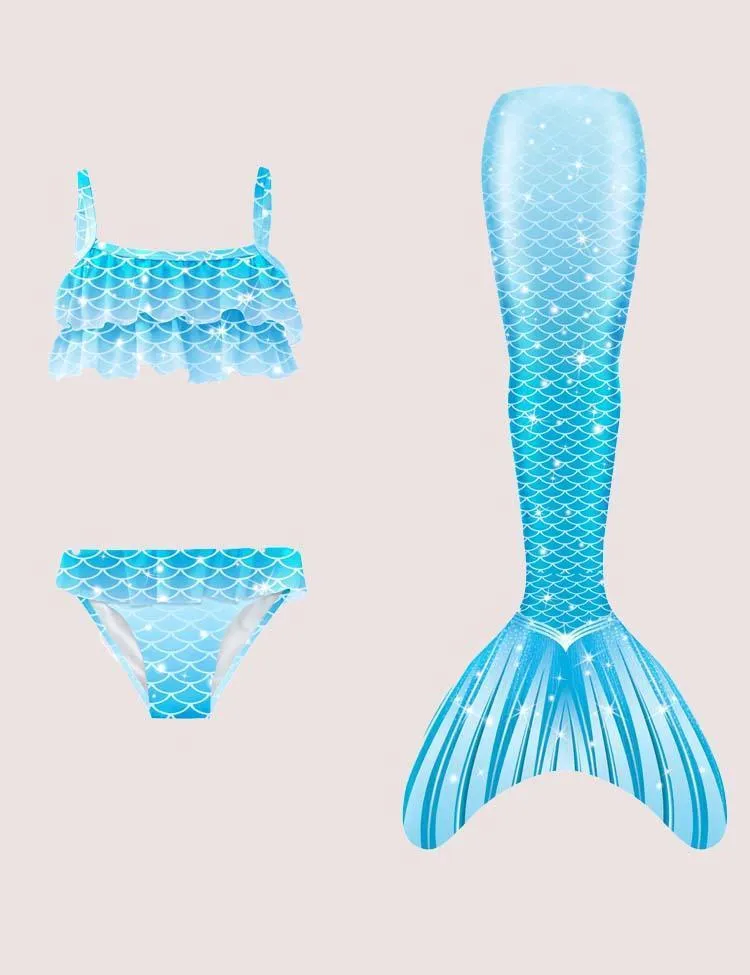 Rainbow Mermaid Tail Swimsuit Set - Image 5