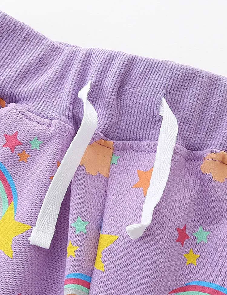 Rainbow Printed Cotton Shorts - Image 3
