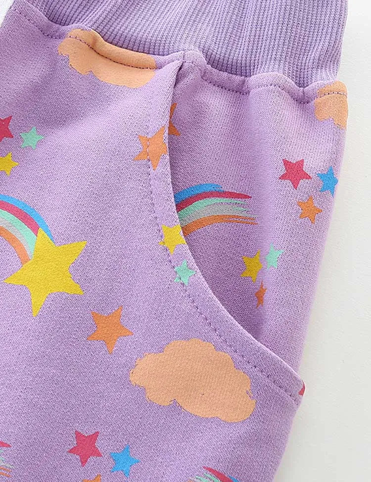 Rainbow Printed Cotton Shorts - Image 4