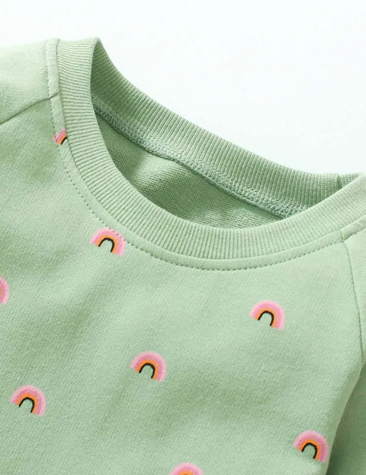 Rainbow Printed Long Sleeve Dress - Image 2
