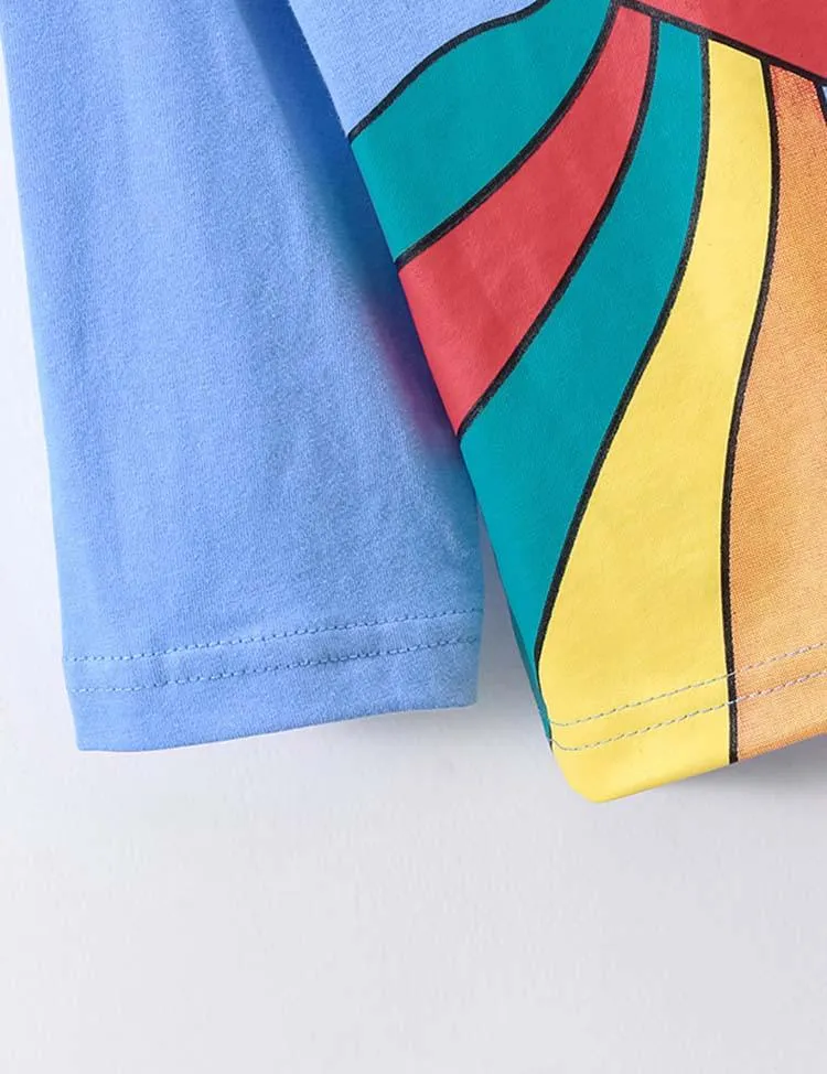 Rainbow Rocket Printed Long Sleeve T-shirt - Image 3
