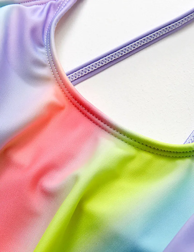 Rainbow Striped Bikini Set - Image 3