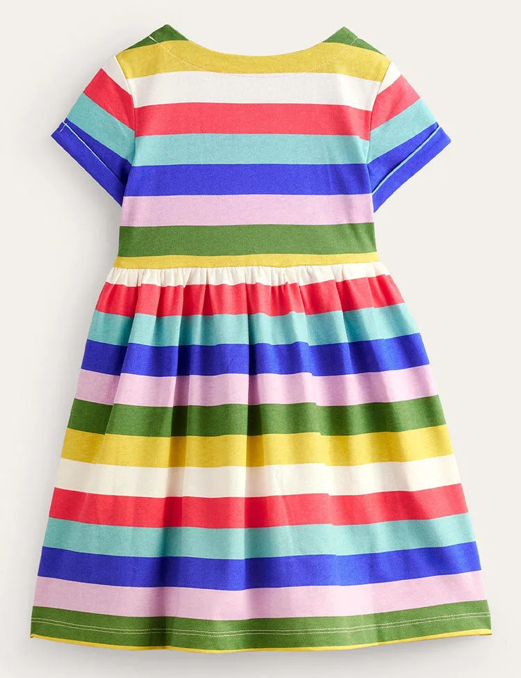 Rainbow Striped Dress - Image 2