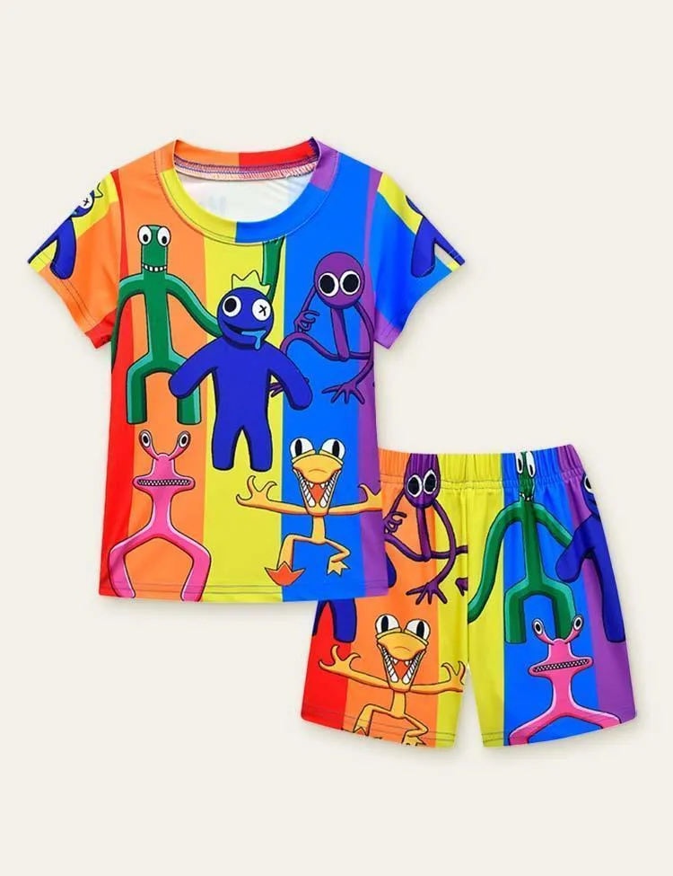 Rainbow Swim Suit + Cap - Image 2