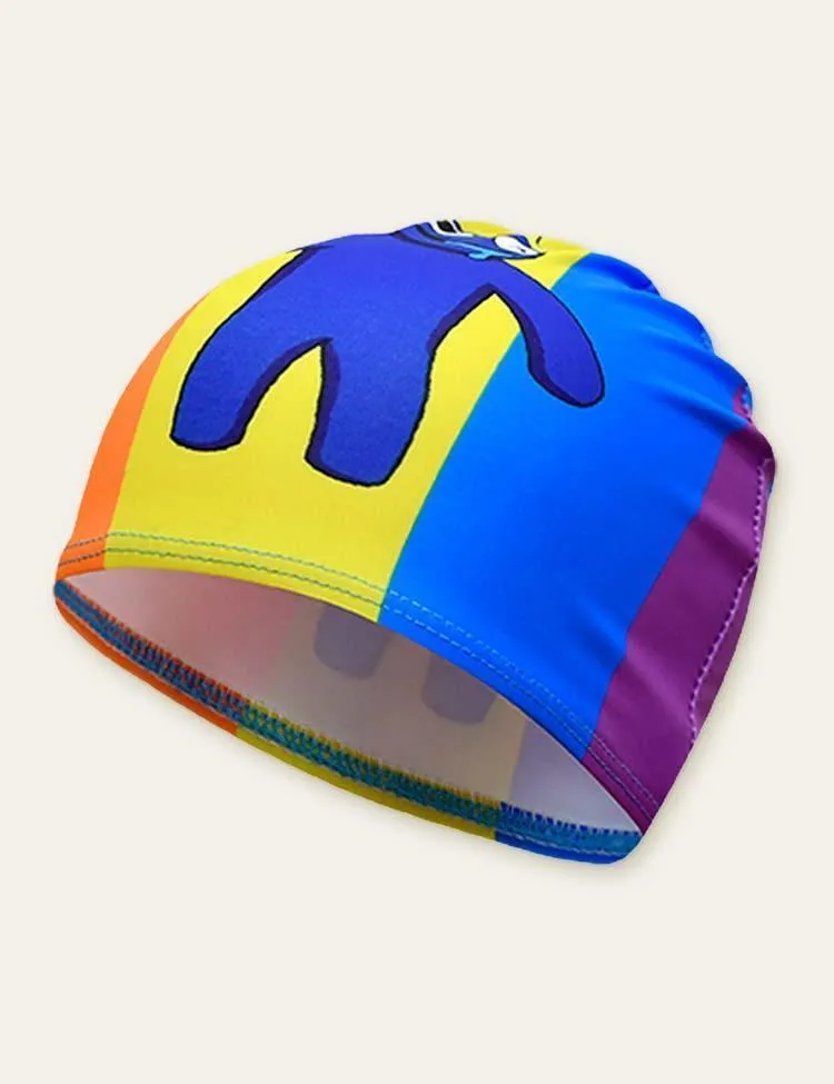 Rainbow Swim Suit + Cap - Image 4
