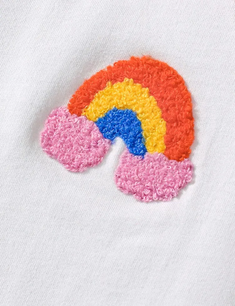 Rainbow Applique Cotton T-shirt Set - Image 3