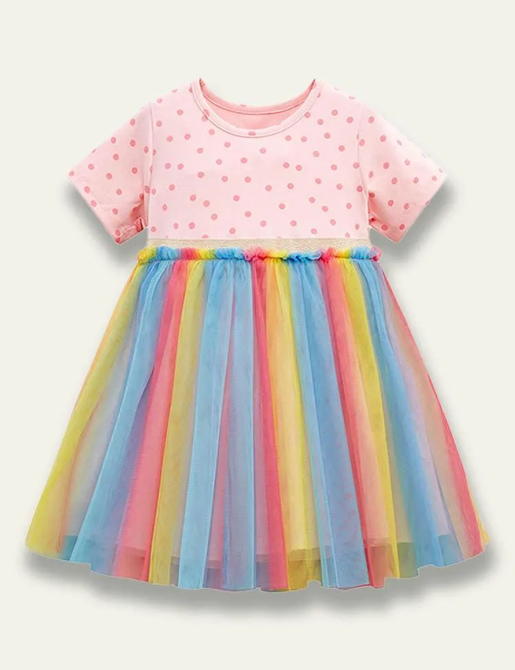 Rainbow Tulle Dress