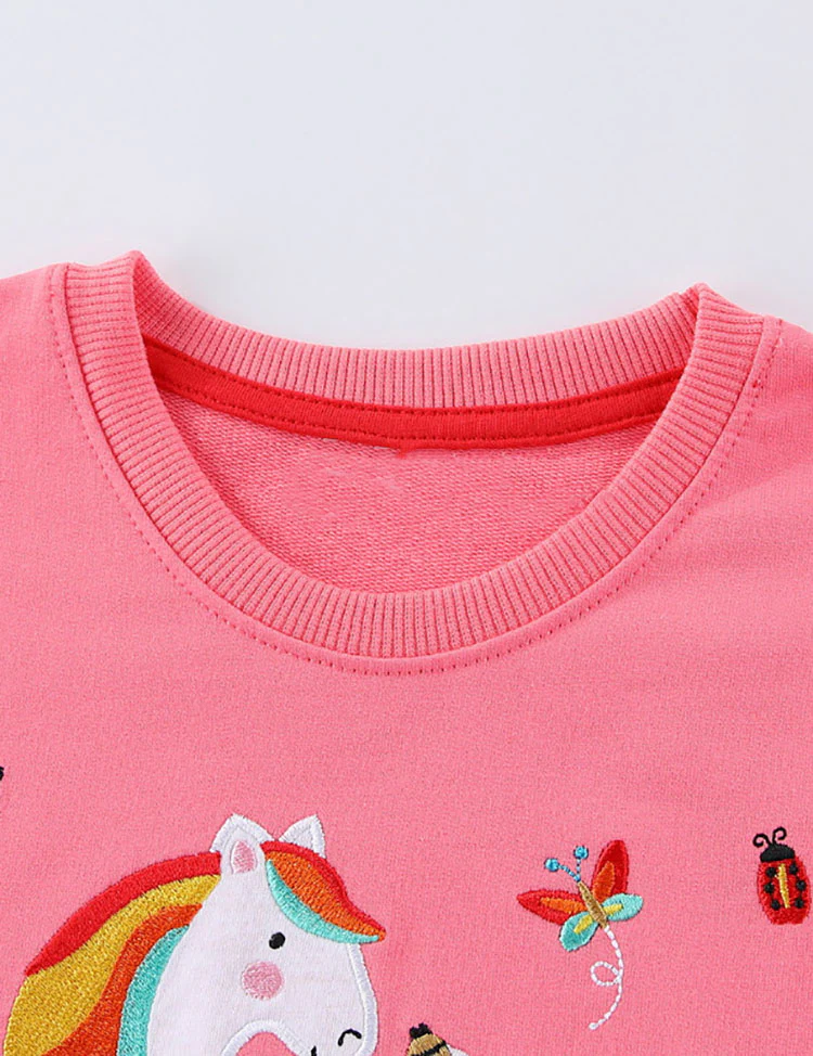 Rainbow Unicorn Embroidered Sweatshirt - Image 2