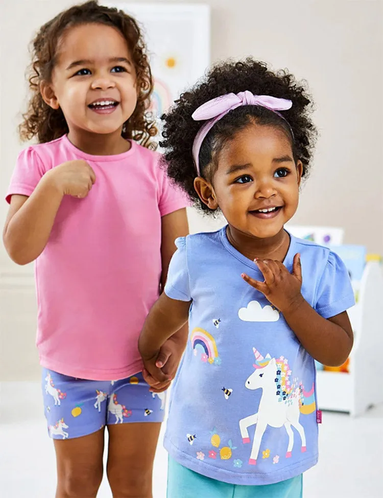 Rainbow Unicorn Print Short Sleeve T-Shirt - Image 2
