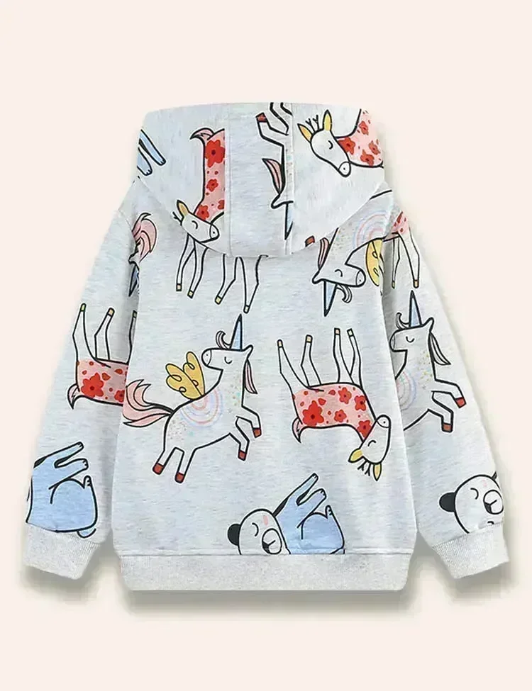 Rainbow Unicorn Printed Coat - Image 4