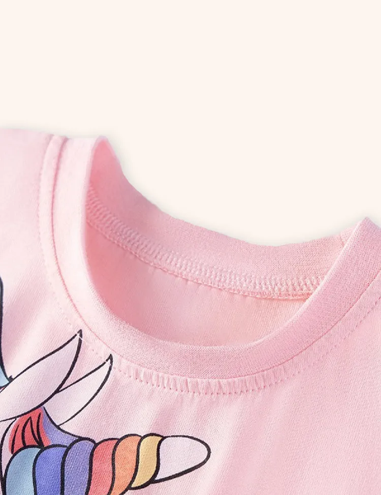 Rainbow Unicorn Printed Dress - Image 3