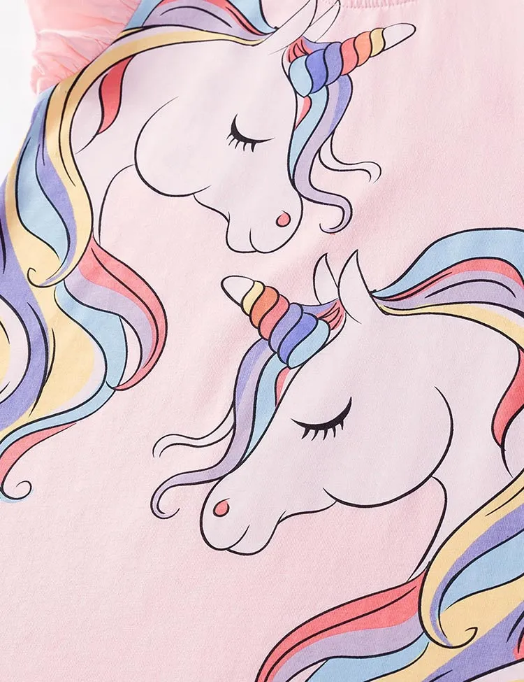 Rainbow Unicorn Printed Dress - Image 4