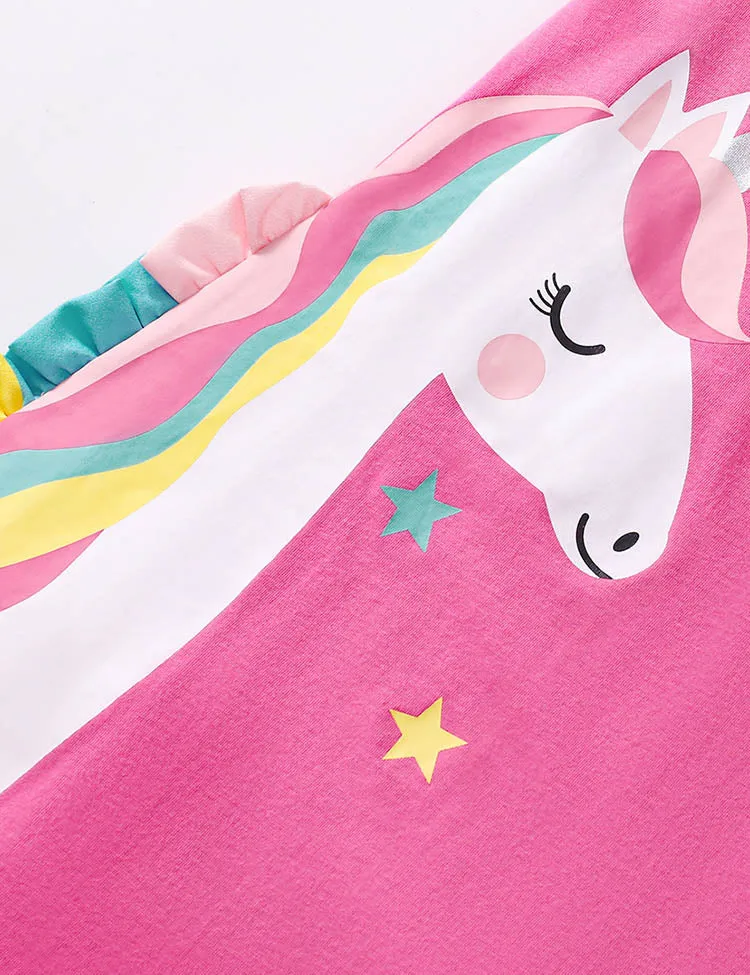 Rainbow Unicorn Printed Dress - Image 3