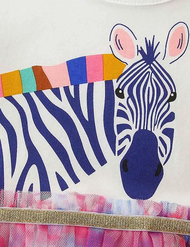 Rainbow Zebra Tulle Dress - Image 3