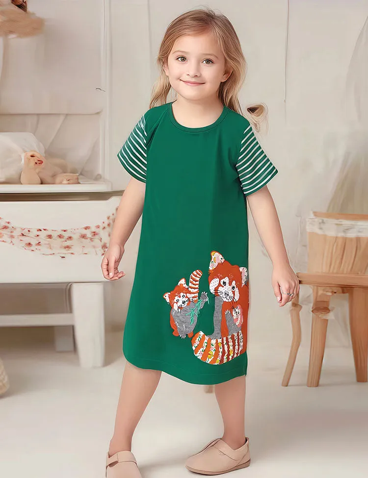 Red Panda Appliqué Dress - Image 2