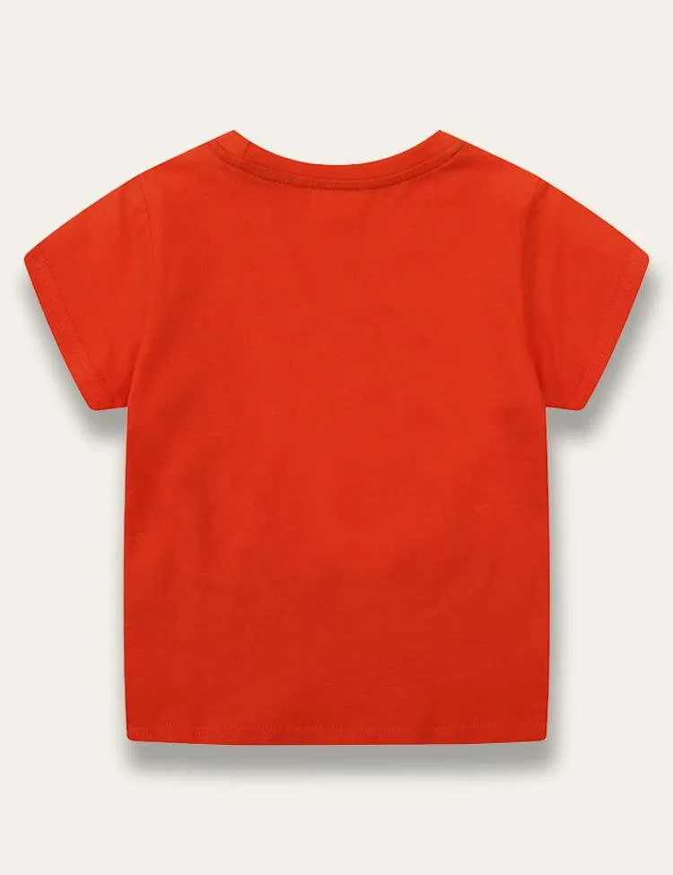 Red Tiger Print T-shirt - Image 3