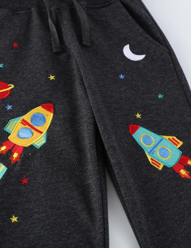 Rocket Embroidered Sweatpants - Image 2