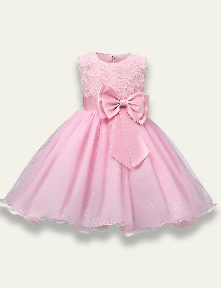 Rose Bow Party Dress - Image 3