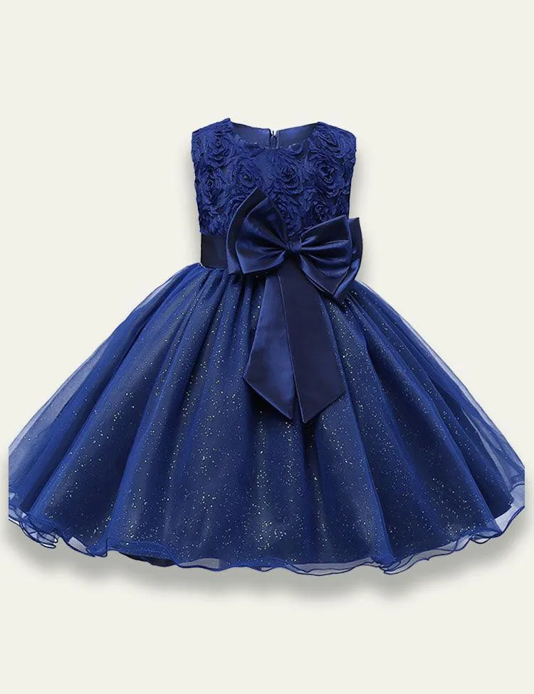 Rose Bow Party Dress - Image 7