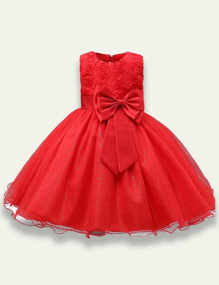Rose Bow Party Dress - Image 8