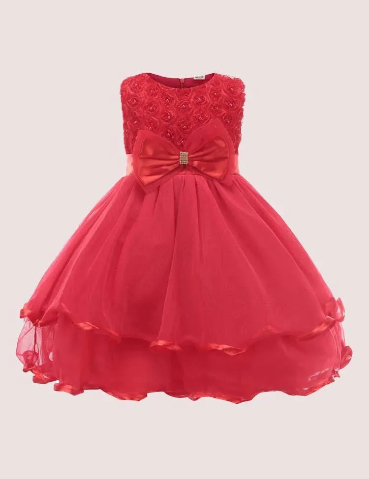 Rose Mesh Party Dress