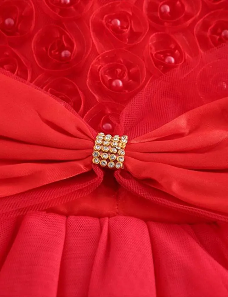 Rose Mesh Party Dress - Image 3