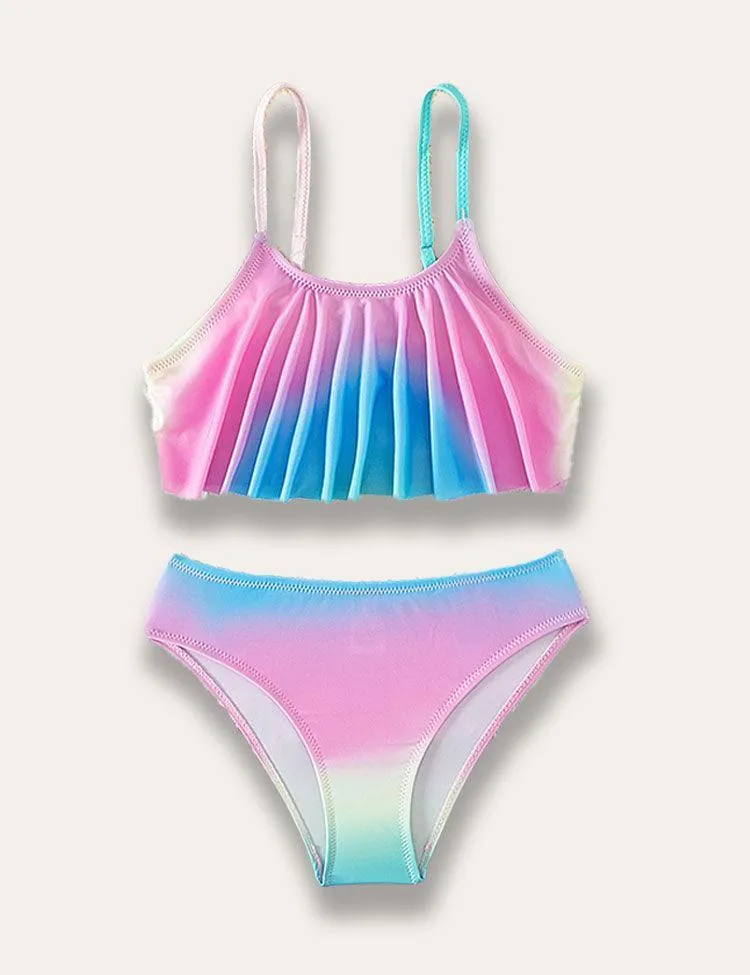 Ruffle Gradient Swimsuit