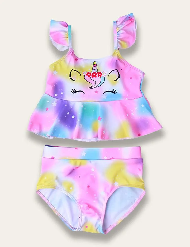 Ruffled Colorful Unicorn Swimsuit - Image 4