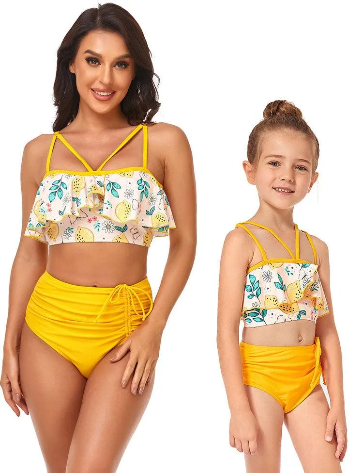 Ruffled Family Matching Swim Suit