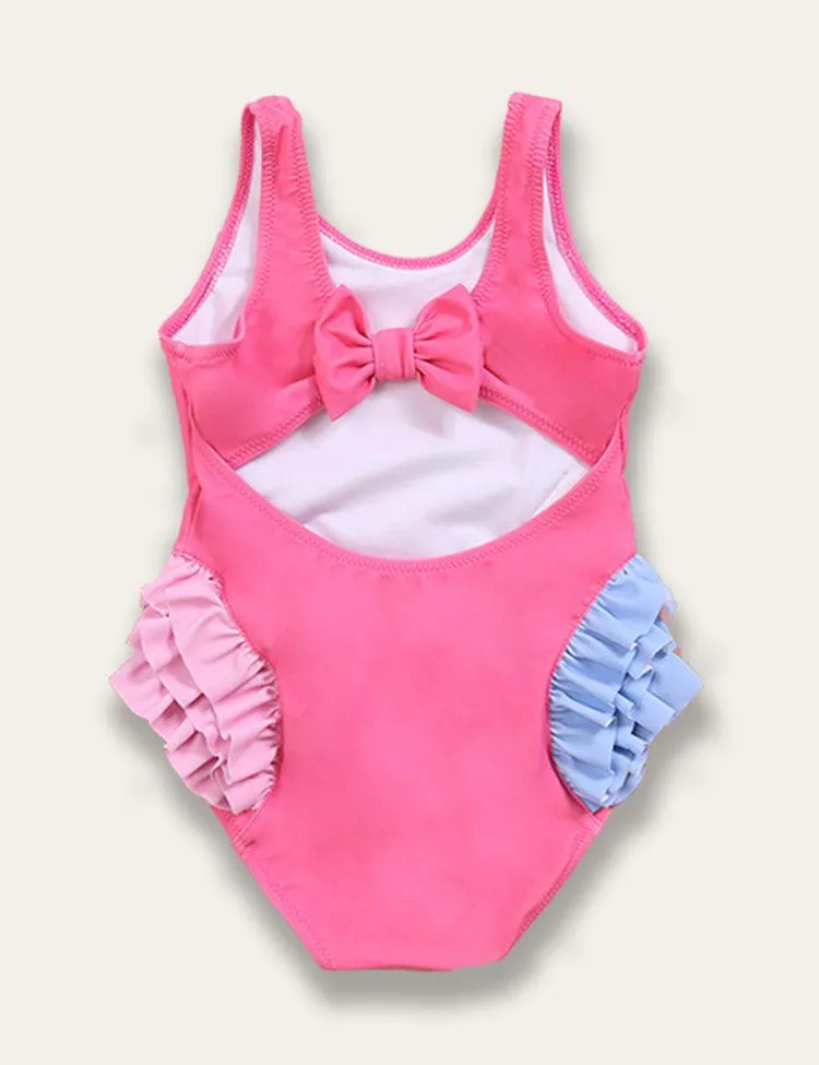 Ruffled Flamingo Print Swimsuit - Image 5