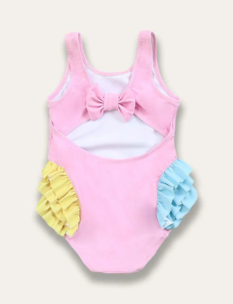 Ruffled Flamingo Print Swimsuit - Image 7