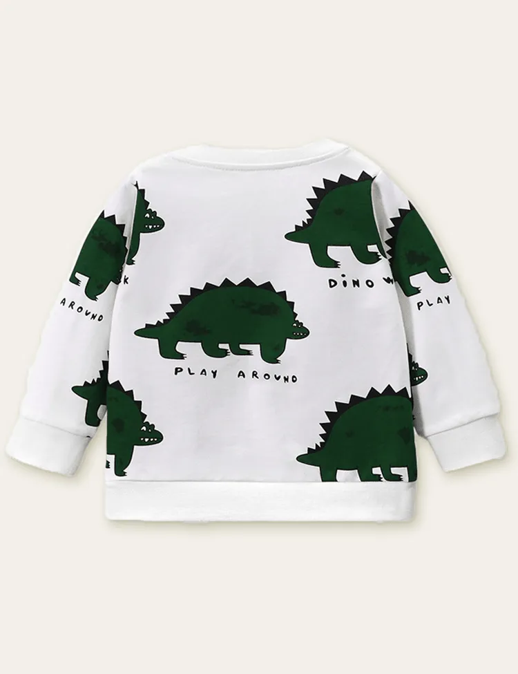 Sabertooth Dragon Printed Sweatshirt - Image 2