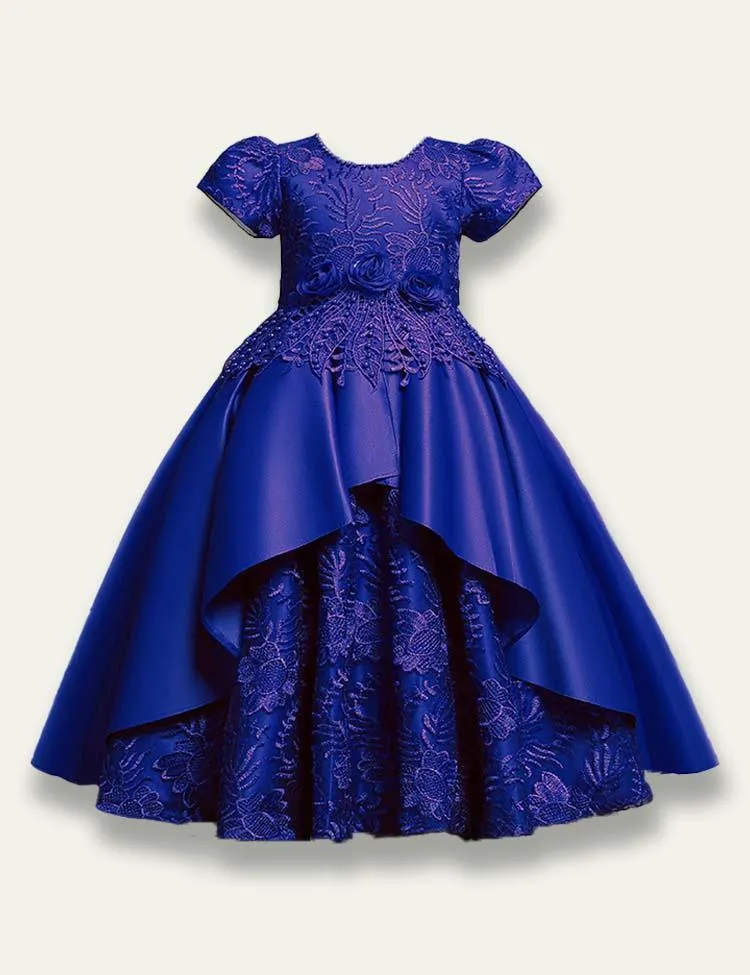Satin Embroidered Princess Party Dress - Image 5