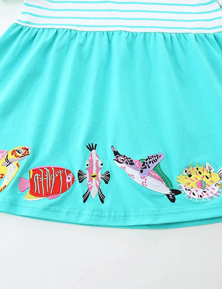 Sea World Animal Appliqué Dress - Image 2