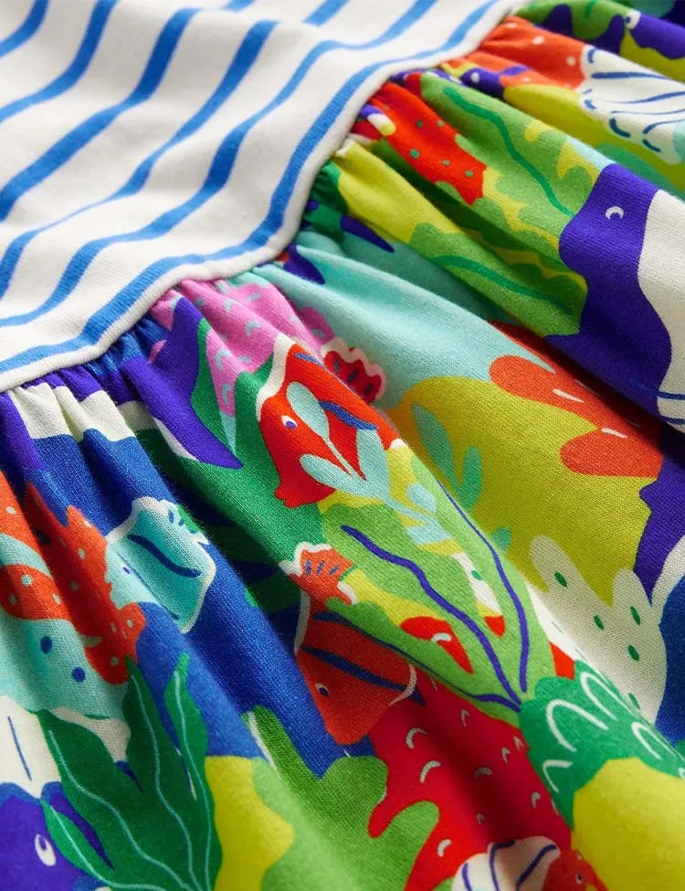 Sea World Printed Striped Dress - Image 3