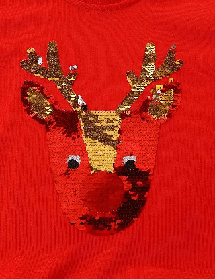 Sequined Elk Sweatshirt - Image 2
